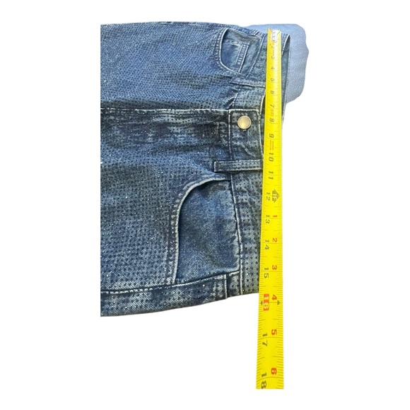 N.W.O.T Zara Beaded Denim Jeans Shiny Blue Women’s Size 8 - Picture 4 of 10